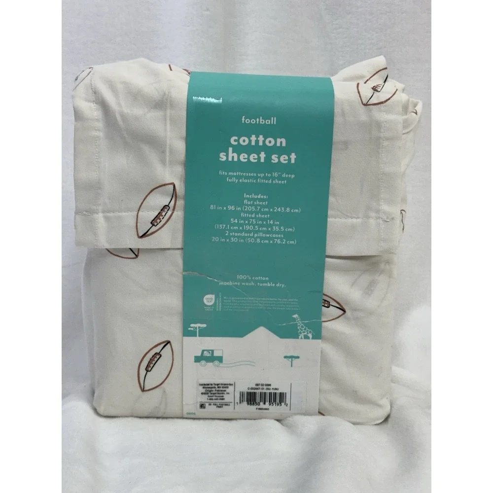 Full Football Kids' Cotton Sheet Set - Pillowfort